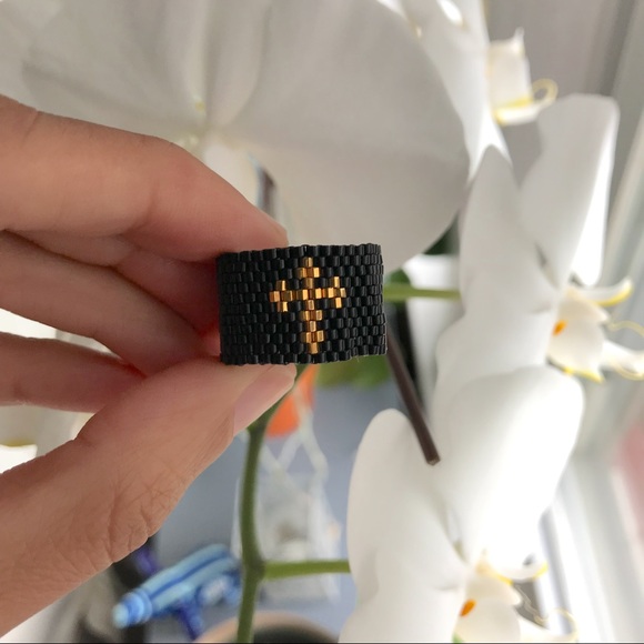 SOLD-Handmade Cross / Heart Ring - Picture 3 of 8